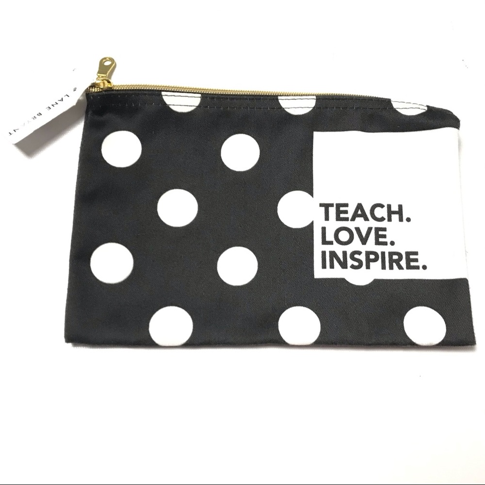 Lane Bryant Black Zip Makeup Cosmetic Bag Clutch